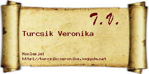 Turcsik Veronika névjegykártya